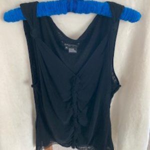 Etcetera Black Double Mesh Tank